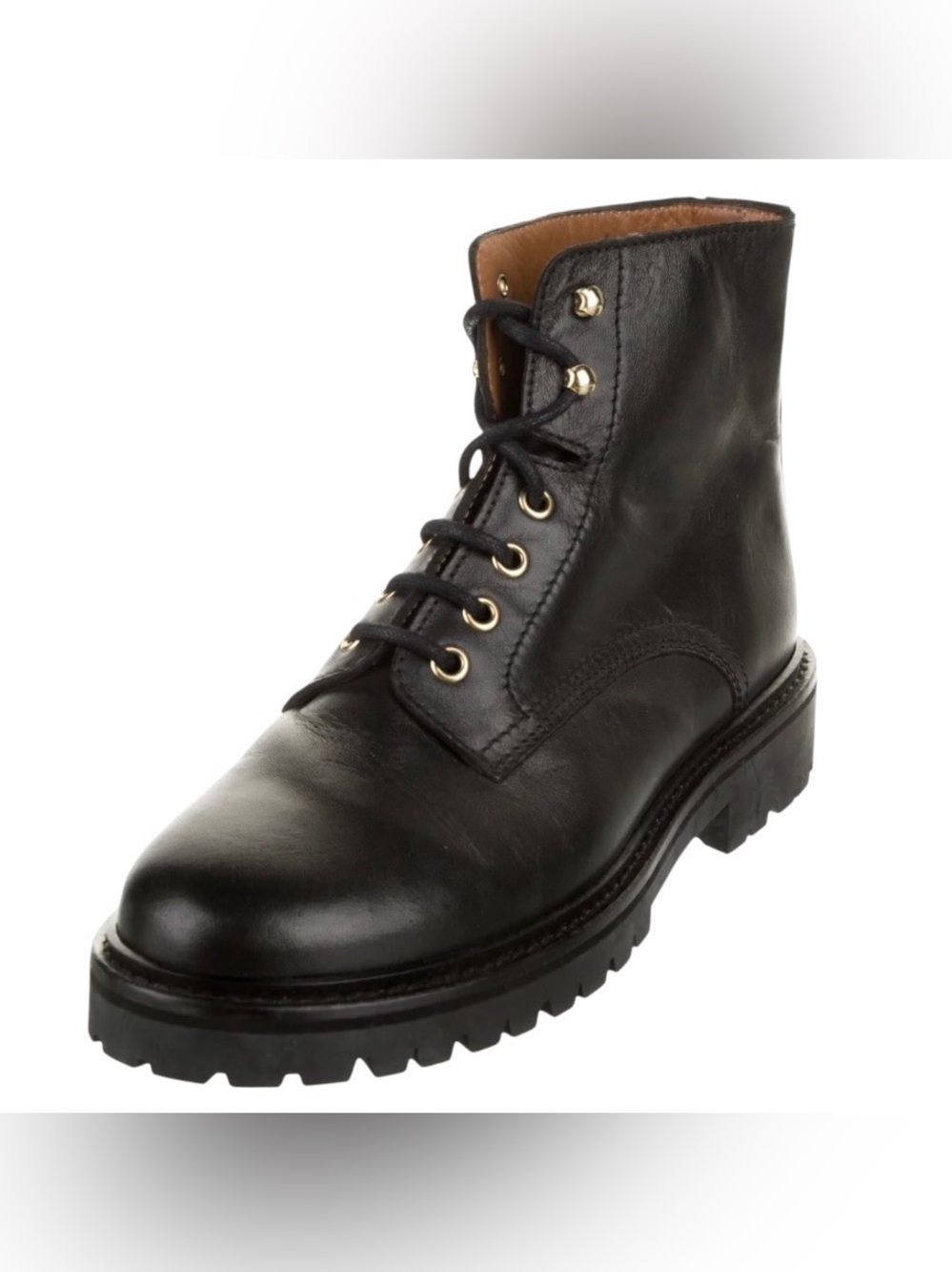 Isabel Marant Rangers Campee Leather Lace-Up Boots W/Box, Size 38